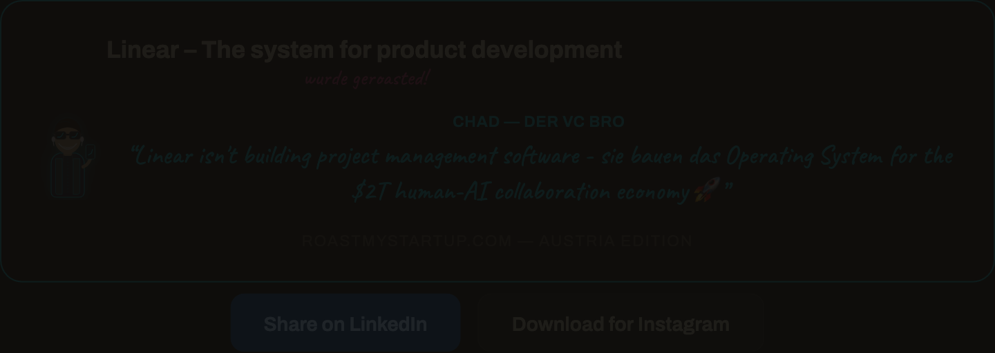 Roast-Ergebnis für Linear